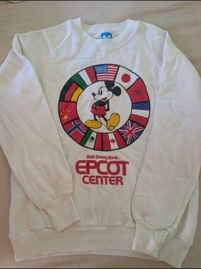 Vintage Disney Epcot White Crewneck Sweatshirt
